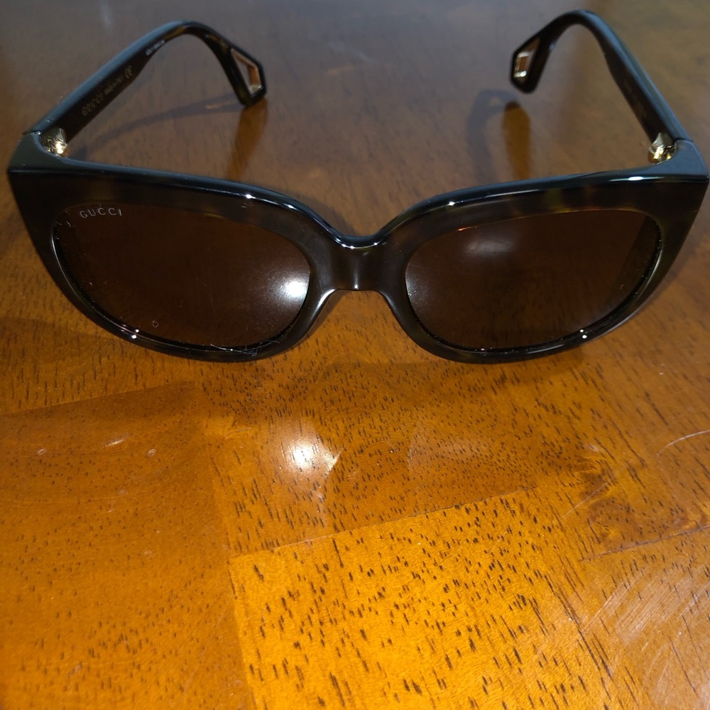 Gucci Havana Tortoiseshell Sunglasses 57mm Brown Lens Women’s NEW Authentic - Picture 9 of 16